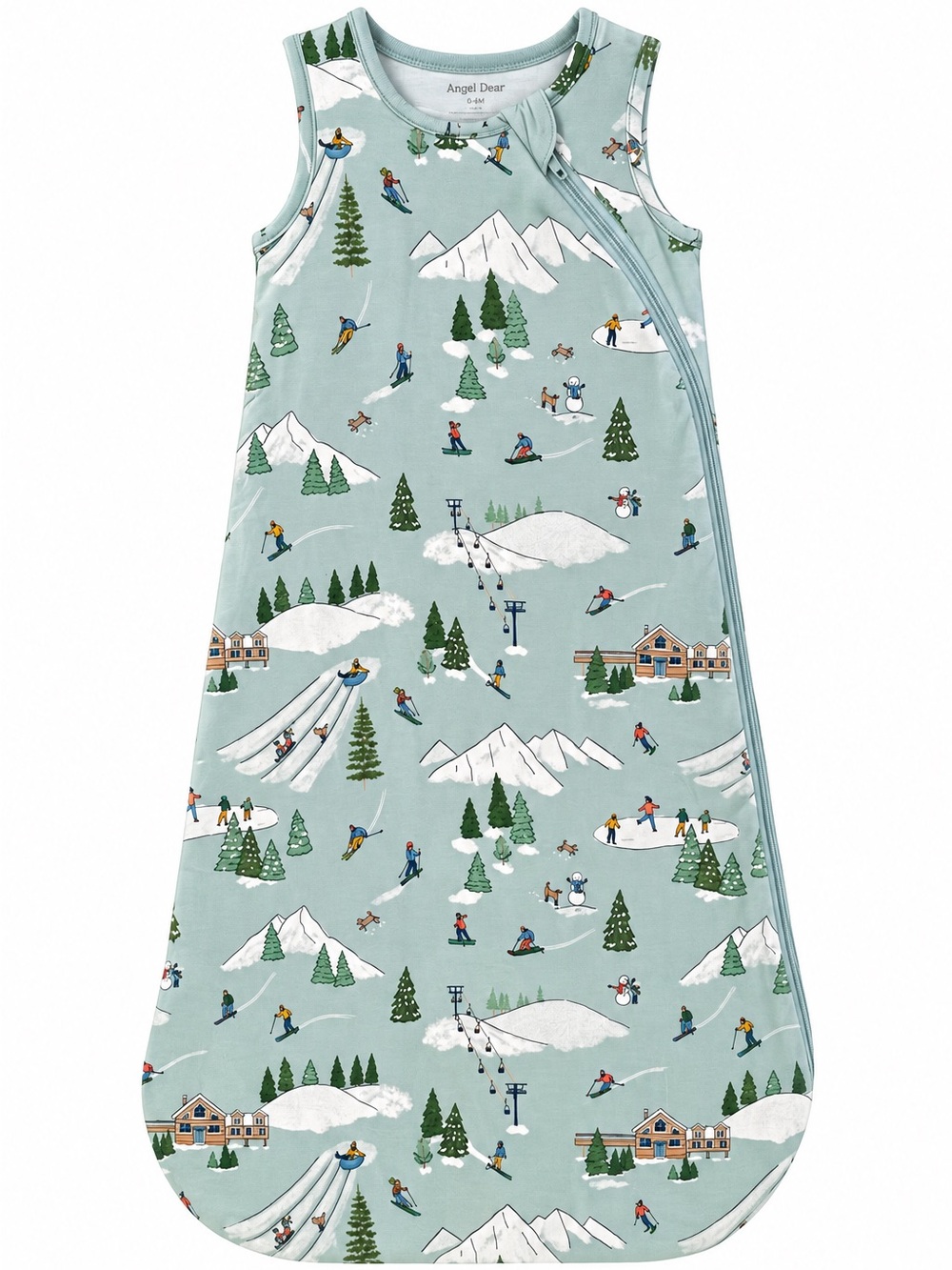 NWT Angel Dear Winter Fun Skiers Bamboo Sleep Bag 0-6M